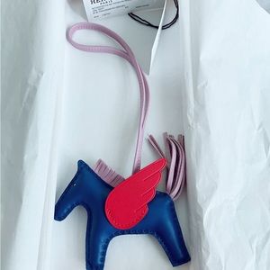 Hermes Milo Lambskin Grigri Rodeo Pegase Horse Bag Charm PM